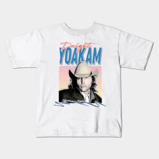 Dwight Yoakam // 80s Styled Retro Design Kids T-Shirt